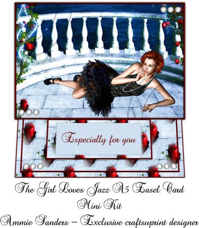 The Girl Loves Jazz A5 Corner Stacker Easel Card Mini Kit