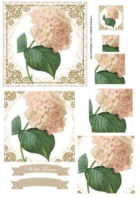 Pretty Floral Pyramid Topper & Sentiments