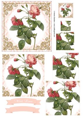 Pretty Roses Pyramid Topper & Sentiments