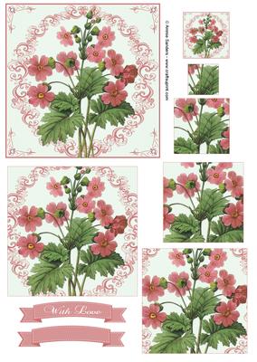 Pretty Floral Pyramid Topper & Sentiments