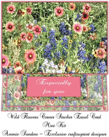 Wild Flowers A5 Corner Stacker Easel Card Mini Kit
