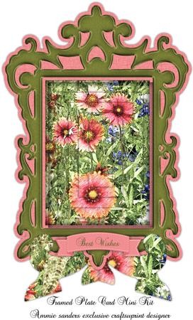 Wild Flowers Framed Plate Card Mini Kit
