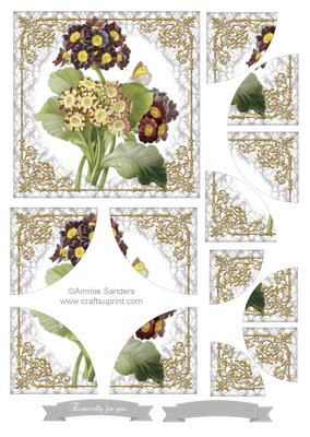 Pretty Floral Corner Stacker & Sentiments