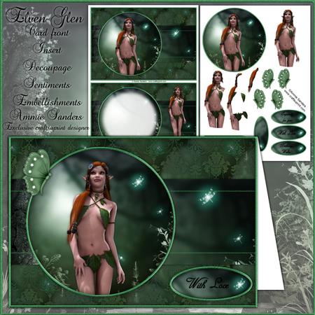 Elven Glen Card Front & Decoupage A5 Mini Kit