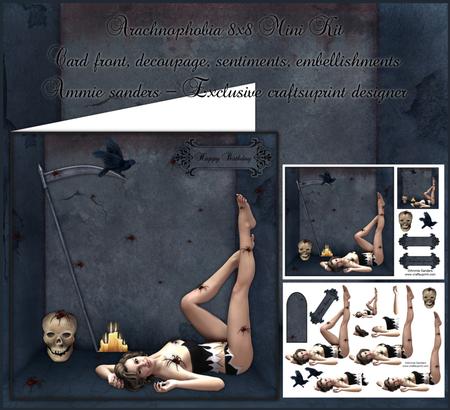 Arachnophobia 8x8 Card & Decoupage Mini Kit