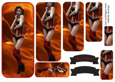 Hot Stuff Sexy Lady Pyramid Topper