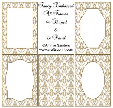 5 Png A5 Fancy Gold Embossed Frames & Overlay Cu4cu