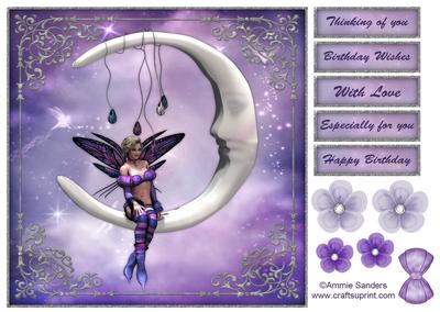 Charmed Butterfly Fairy 8x8 Topper & Sentiments
