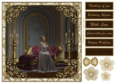 Princess Parlour 8x8 Topper & Sentiments