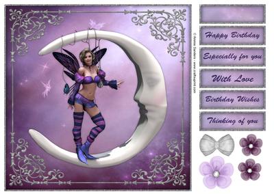 Charmed Butterfly Fairy 8x8 Topper & Sentiments