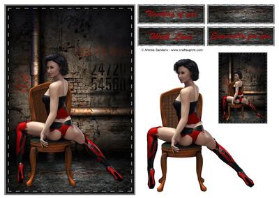 Wow She's Hot !!! Topper & Sentiments