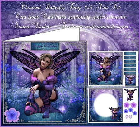 Charmed Butterfly Fairy 8x8 Mini Kit