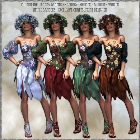 Mother Nature Seasons 4 Cu4cu Png Graphics