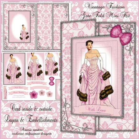 Vintage Fashion Beauty Gate Fold Mini Kit