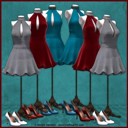 Glitz N Glam Dresses & Shoes 6 Cu4cu Png Graphics