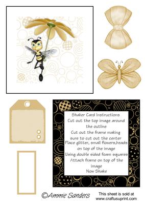Cute Little Bee Shaker Card Kit
