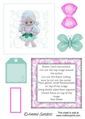Pretty Hula Girl Shaker Card Kit