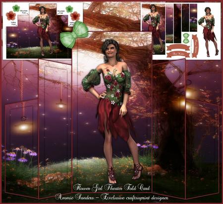 Summers Flower Girl Beautiful Scene Theater Fold Kit