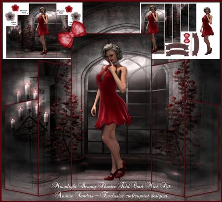 Lady in Red Beautiful Scene Theater Fold Kit