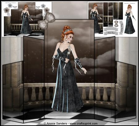 Lady in the Moonlight Beautiful Scene Theater Fold Kit