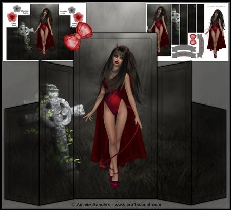 Gothic Devil Girl Beautiful Scene Theater Fold Kit