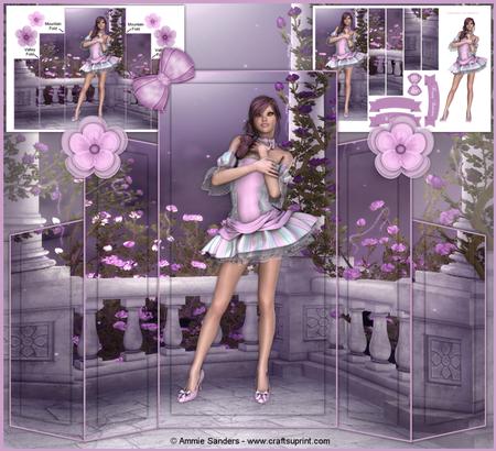 In the Rose Garden Beautiful Scene Theater Fold Kit