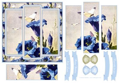 Beautiful Vintage Painted Butterflies 6x6 Panel Card