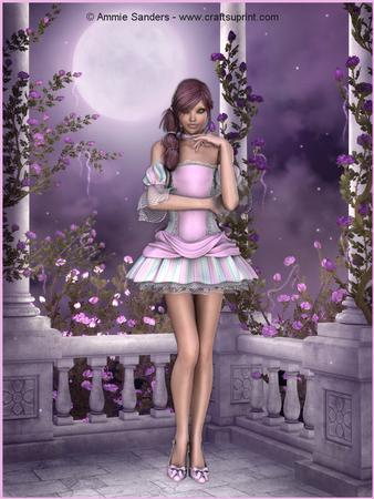 Sugar Doll's Fantasy Rose Garden Digital Art Cu