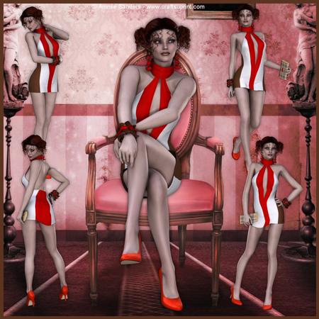 Fashion Diva in Red 6 Cu4cu Png Graphics