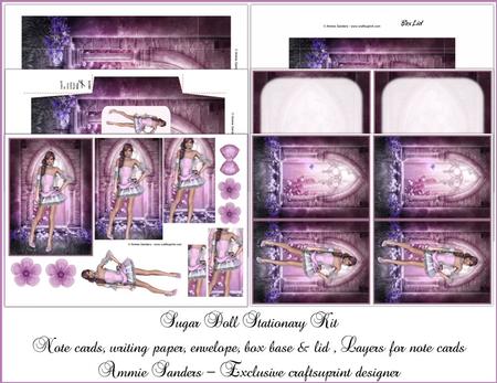 Sugar Doll's Fantasy Garden Stationary Set