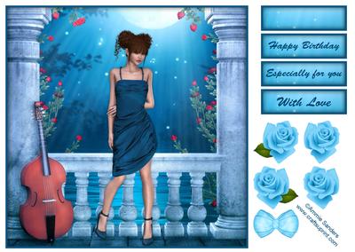Moonlight Beauty Musical 8x8 Topper