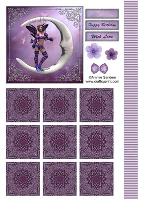 Fairy Moon Topper & Tiles, Sentiments & Embellishments