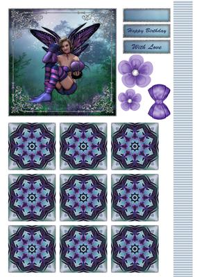 Butterfly Fairy Fantasy Topper & Tiles