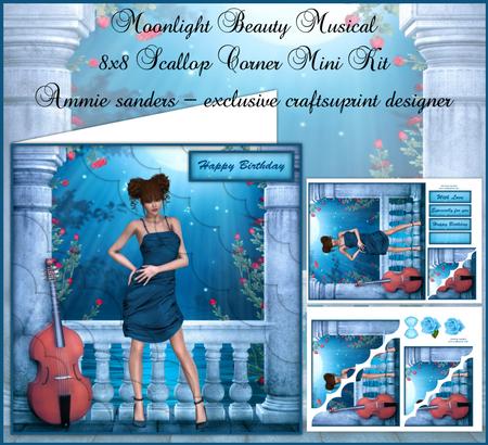 Moonight Beauty Musical 8x8 Scallop Corner Stacker