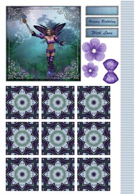 Butterfly Fairy Fantasy Topper & Tiles