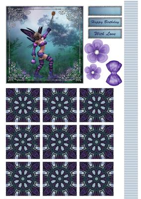 Butterfly Fairy Fantasy Topper & Tiles