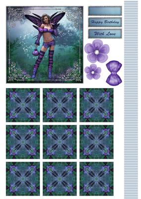 Butterfly Fairy Fantasy Topper & Tiles