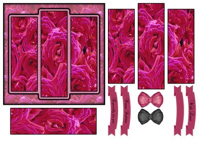 Beautiful Cerise Roses 6x6 Panel Card