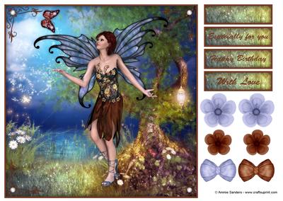 Beautiful Fairy Fantasy 8x8 Topper