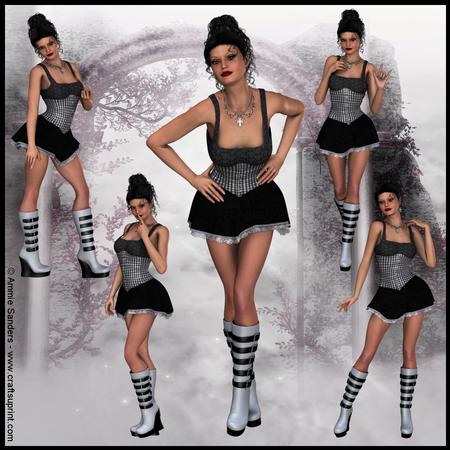 Pretty Goth Girl 5 Cu4cu Png Graphics