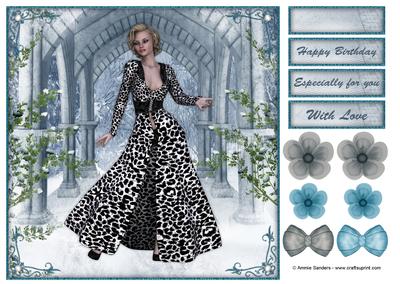 Winter Fashion 8x8 Topper, Sentiments & Embellishments