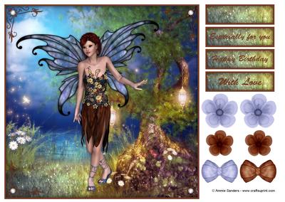 Beautiful Fairy Fantasy 8x8 Card Front