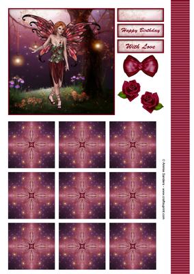 Autumn Fairy Fantasy Topper & Tiles