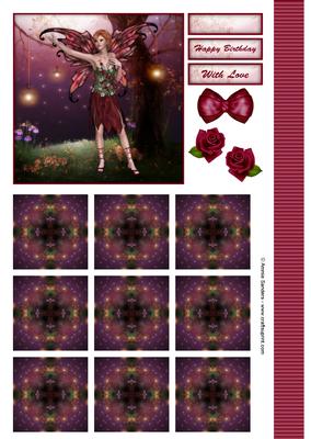 Autumn Fairy Fantasy Topper & Tiles