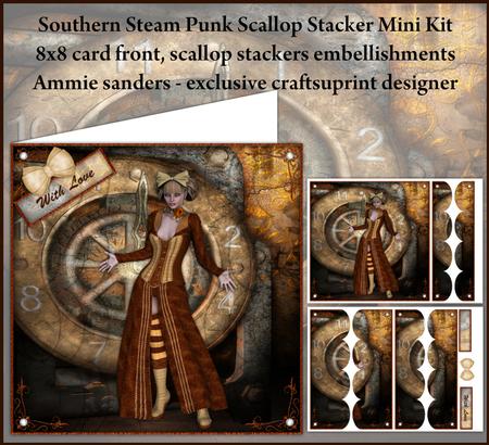 Southern Steam Punk 8x8 Scallop Side Stacker Mini Kit