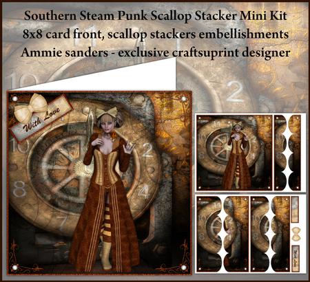 Southern Steam Punk 8x8 Scallop Side Stacker Mini Kit