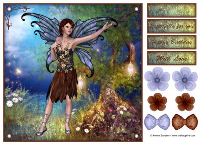Beautiful Fairy Fantasy 8x8 Topper