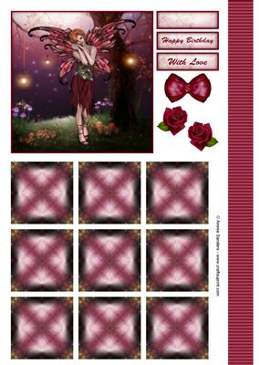 Autumn Fairy Fantasy Topper & Tiles