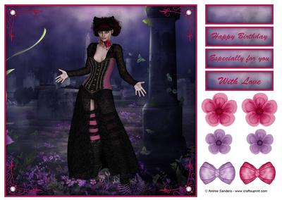 Steam Punk Gothika 8x8 Topper, Sentiments & Embellishments