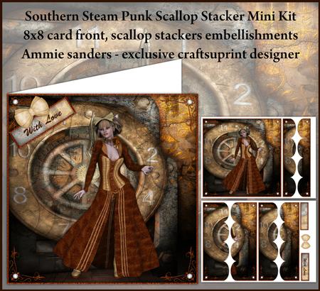 Southern Steam Punk 8x8 Scallop Side Stacker Mini Kit